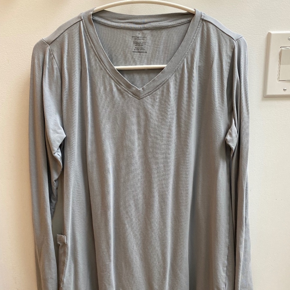 Long Maggie's Organics Light Blue Top